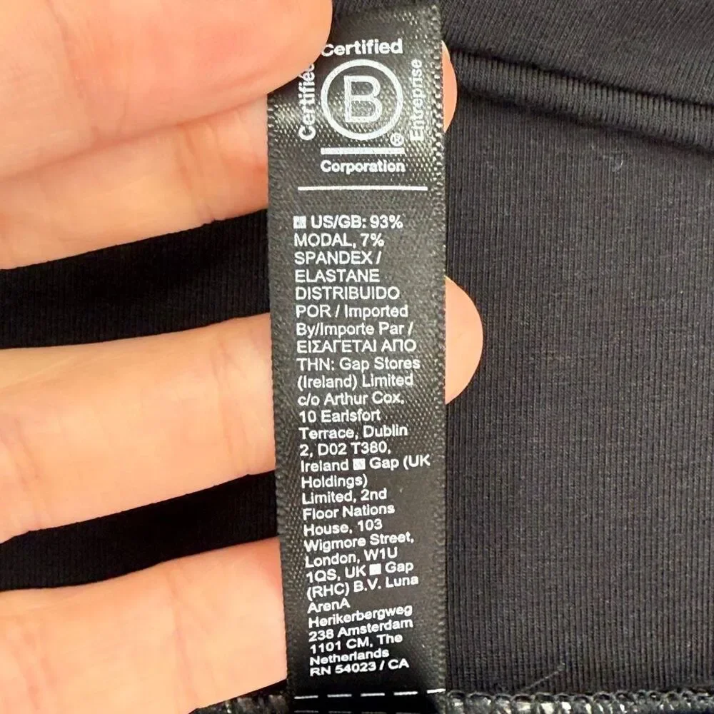 Athleta Release Pant Black‎ XL Modal Wrap Front Split Leg Yoga Lounge Pants